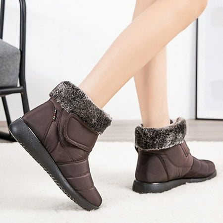 

2022 New Women Boots Keep Warm Soft Women Shoes Platform Female Shoes Outdoor Round Toe Flat Women s Winter Boots Botas Mujer
