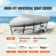 thumbnail image 2 of KFFKFF Boat Cover 600D Waterproof 23-24 ft Boat Cover V-Hull Tri-Hull Runabout, 2 of 9