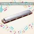 thumbnail image 3 of Suzuki Study-24 24 Holes Harmonica Tremolo Key of C with Cleaning Cloth Box Musical Instrument for Beginner Student, 3 of 4