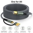 thumbnail image 2 of 480Mbps Data Cord USB C Male to USB B Male Printer Cable for Scanners Black, 2 of 11