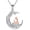 A02 Moon and Girl, variant on 925 Sterling Silver Book Lover Necklace Reading Pendant for Women Christmas Graduation Gift Jewelry for Student Friends Classmate Book Lover