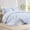 Blue Gingham, variant on Linen Grey Ruffle Comforter Set Cal King 3 Pieces Soft Polyester Bedding with 1 Ruffled Comforter & 2 Pillowcases Farmhouse Rustic Chic