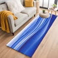 thumbnail image 2 of Runner Rugs 2x6 Ft, Blue Striped Non Slip Area Rugs for Kitchen Bedroom Entryway, Modern Abstract Art Wave Moire Gradient Washable Carpet Runner Rug Floor Mats for Bedroom Home Decor, 2 of 9