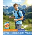 thumbnail image 5 of WELIGU Men's Rashguard Swim Shirt Short Sleeve UPF 50+ Sun Protection Shirt SPF Quick Dry Water Lightweight Shirt lanse-Tshirt-M, 5 of 6