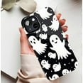 thumbnail image 5 of Cute Ghost Pattern Halloween-Themed Soft Flexible TPU Phone Case for Teens & Adults, Compatible with iPhone 11/12/13/14/15/16 (Pro Max/Plus), 5 of 9