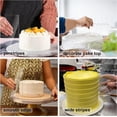 thumbnail image 2 of NOGIS 9.5Inch Cake Scraper Smoother Sided Patterned Edge Stripe Edge Smoother Ridged Cake Scraper Set of 6, Acrylic Cake Smoother Tool Cake Contour Comb Icing Smoother Frosting Scraper, 2 of 7