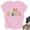 Pink, variant on HXWCHs Women's Essential Solid T-shirtCasual Fashion Printed Crew Neck Short Sleeve Pullover Tee for Everyday Wear S White