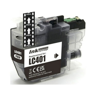 Compatible LC401 Black Ink Cartridges Replacement LC 401 for Brother MFC-J1010DW MFC-J1012DW MFC-J1170DW Printer (Black)