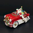 thumbnail image 3 of Santa'S In A Classic Car-Musical Figurine, 3 of 3