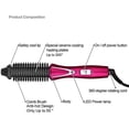 thumbnail image 2 of Mini Collaspe Hair Curler, Tangle-Free Curling Iron Brush and Volumizer, Dual Voltage Travel-Friendly Tourmaline Ceramic Ionic Hot Brush Styling Wand(Red), 2 of 9