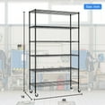 thumbnail image 5 of SHCKE Storage Metal Shelf Adjustable 6 Tier 82"x18" Wire Shelving Unit with Wheels Sturdy Steel Layer Rack with Casters for Restaurant Garage Pantry Kitchen Space-Saving Overall Chrome Kitchen Rack, 5 of 5