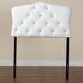 thumbnail image 4 of Baxton Studio Rita Modern and Contemporary White Faux Leather Upholstered Button-Tufted Scalloped Twin Size, 4 of 5