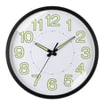 thumbnail image 1 of Reloj de pared de 12 pulgadas, reloj luminoso que no hace tictac para la sala de estar del dormitorio (negro), 1 of 2