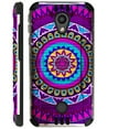 thumbnail image 1 of WORLD ACC Silver Guard Phone Case Compatible with Coolpad Legacy SR | Legacy S Brushed Metal Texture Hybrid TPU Cover (Purple Orange Mandala), 1 of 1