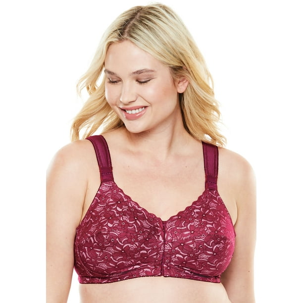 Comfort Choice Women's Plus Size Lace Wireless Posture Bra Bra