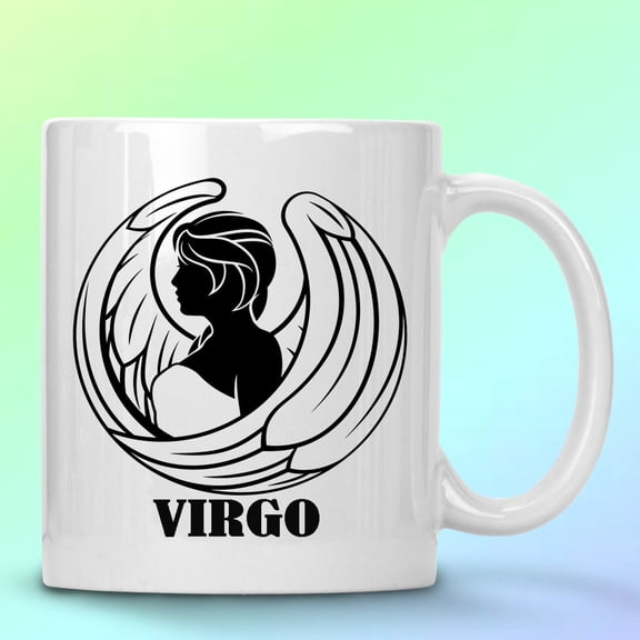 WHITE COFFEE MUG 11 OZ VIRGO