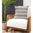 thumbnail image 2 of Fennco Styles Striped Design Cotton Decorative Throw Pillow Cover 20" W x 20" L - Black & White Textured Cushion Case for Home, Couch, Bedroom, Living Room and Office Décor, 2 of 4