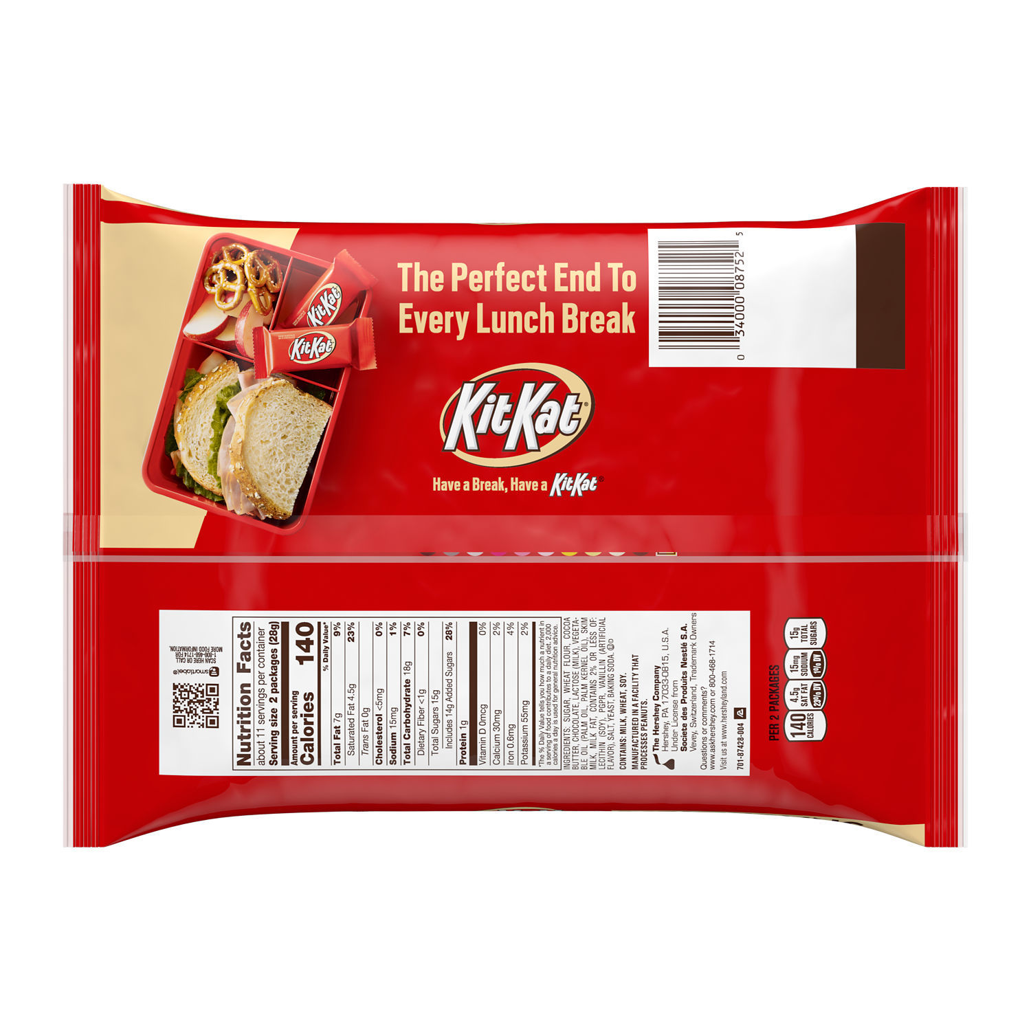 Kit Kat® Milk Chocolate Wafer Snack Size Candy, Bag 10.78 oz - image 3 of 8