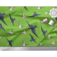 thumbnail image 3 of Soimoi Tissu Popeline de Coton Vert Imprimé Pic Volant par Yard 56 Pouces de Large, 3 of 3