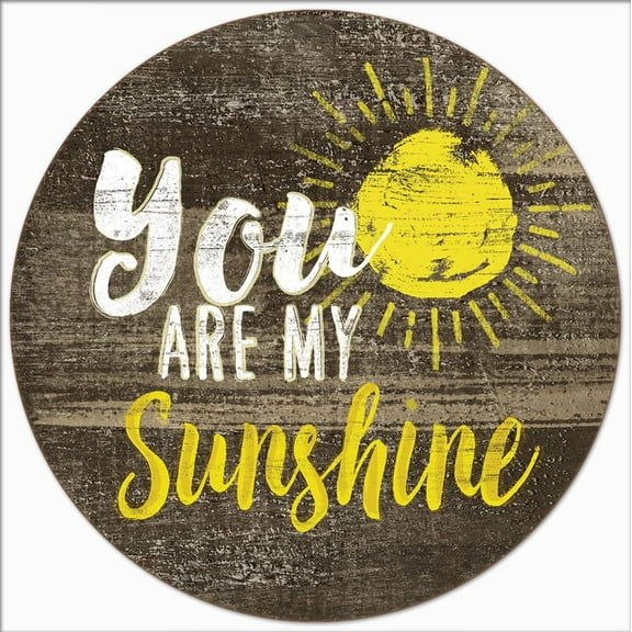 Round Metal Tin Sign You Are My Sunshine Wall Decor Wreath Sign Country Home Bedroom Garden Farmhouse Kitchen Wall Decoration 8"x8"