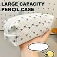 thumbnail image 6 of CoreLiving Pencil Pouch Aesthetic Zipper Pen Case with Bow Design Large Capacity Pencil Bag for Women Teens Pencil Cases Holder Makeup Organizer, 6 of 8