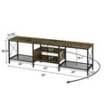 thumbnail image 5 of VECELO TV Stand with Power Outlets for TV up to 75 inch, Entertainment Center with USB Charging Station, Modern Industrial TV Console with Open Storage Shelves for Living Room & Bedroom, Brown, 5 of 9