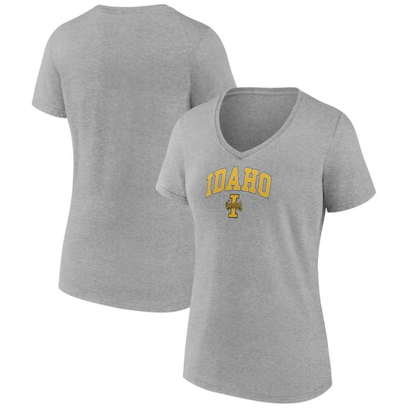 Women's Gray Idaho Vandals Campus V-Neck T-Shirt