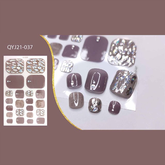 Kiplyki Wholesale Toe Nail Stickers Toe Nail Stickers Bronzing Imitation Diamond Nail Stickers