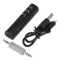 thumbnail image 1 of Convertidor adaptador de receptor de audio para auriculares estéreo Bluetooth de 3,5 mm (negro), 1 of 12