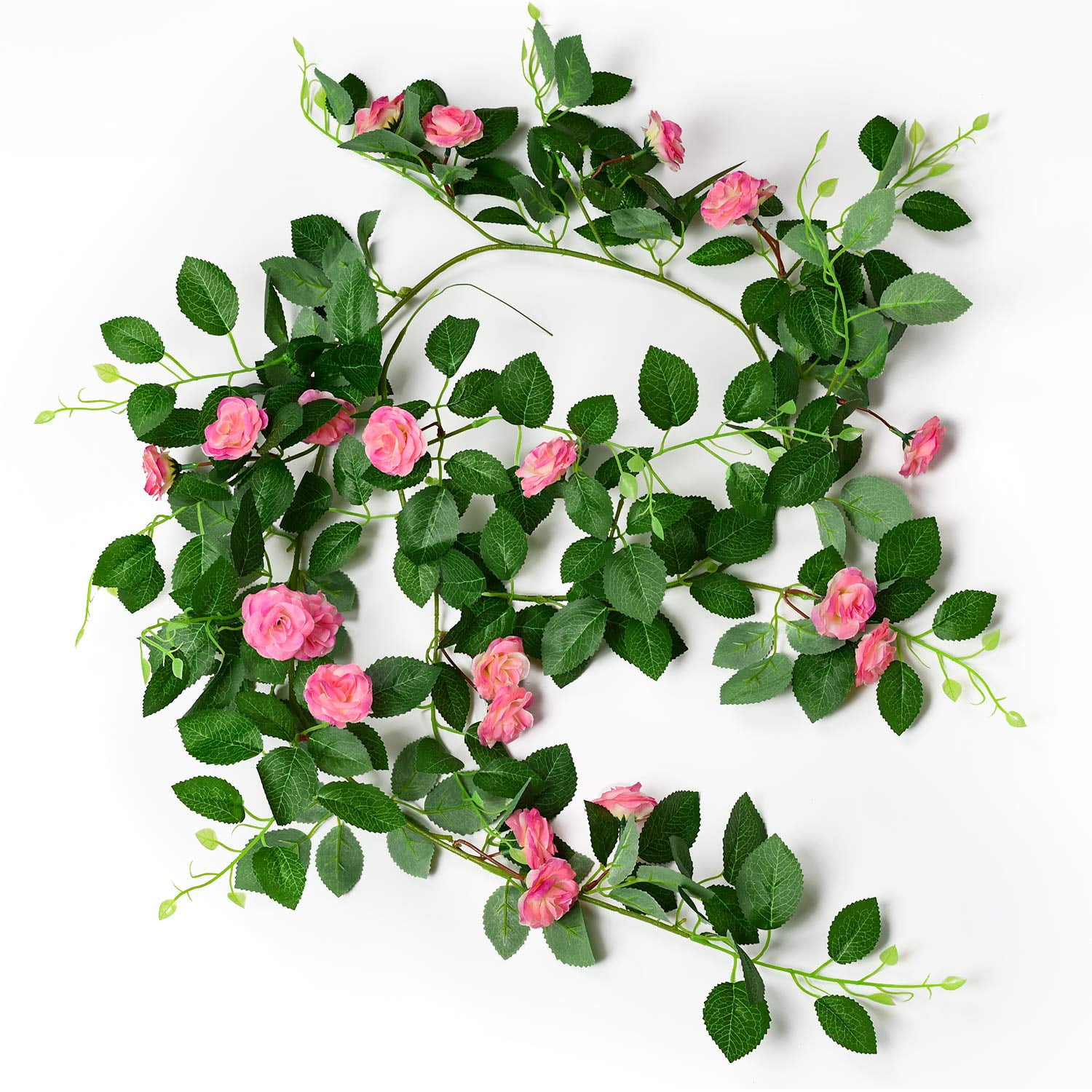 Yinmgmhj Artificial & Flowers Flower Garland Rose Vine Artificial Flowers Hanging Rose Ivy Hanging Basket Silicone Mold, Size: 10 in