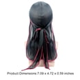 thumbnail image 5 of Silky Cap Bonnet Headwraps con cola larga Moda Elasticidad Flexible Ajustable para ciclistas Amantes del hip-hop Decoración diaria Borde rojo negro Guardurnaity AP008480-16B, 5 of 5