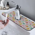 thumbnail image 7 of Pofeuu Skull and Flowers Print Splash Guard for Sink Faucet Sink Gadgets-Splash Guard Behind Faucet Drip Catcher for Kitchen, Bathroom,Sink Mat, 7 of 7