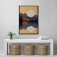thumbnail image 3 of IDEA4WALL Framed Canvas Print Wall Art Pastel Sunset Mountain Range Pine Tree Forest Art Nature Wilderness Illustrations Decorative Bohemian Watercolor Mid-Century Home Decor - 24"x36" Black, 3 of 5