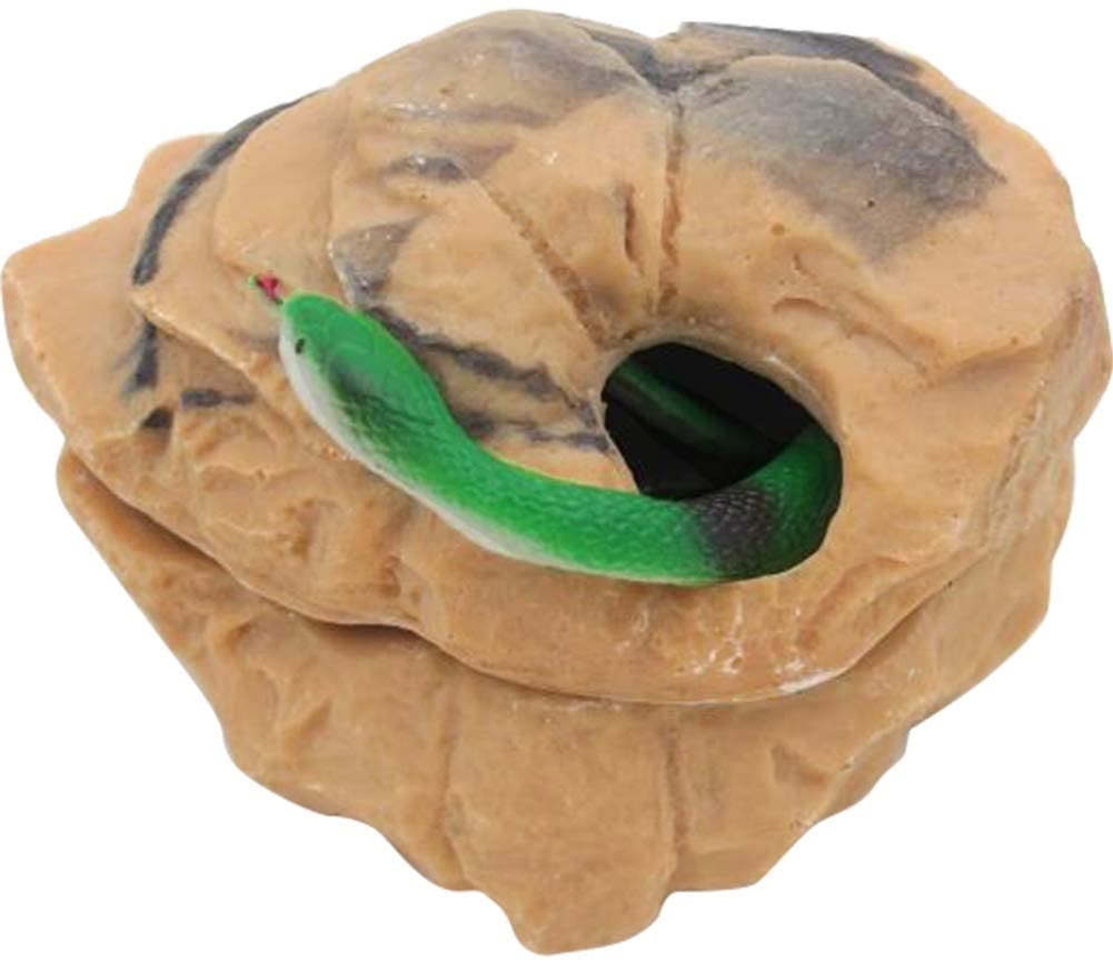 Wgthhk 3 in 1 Reptile Hides and Caves for Snake Hide Reptile Shelter