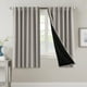 thumbnail image 1 of Cortinas 100 % opacas para dormitorio con forro negro, cortinas de oscurecimiento de habitación completa, 84 pulgadas de largo, con aislamiento térmico, lengüeta trasera/bolsillo para barra, cortinas para tratamiento de ventanas para sala de estar, arena natural, 2 paneles, topo cálido, 52 pulgadas de ancho x 63 pulgadas de largo, 1 of 5