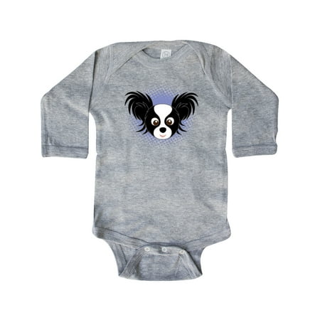 

Inktastic Papillon Dog Cute Gift Baby Boy or Baby Girl Long Sleeve Bodysuit
