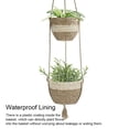 thumbnail image 3 of Cesta colgante Bearachild Maceta de algas marinas Tejida Natural Jardín y Patio Beige, 3 of 6