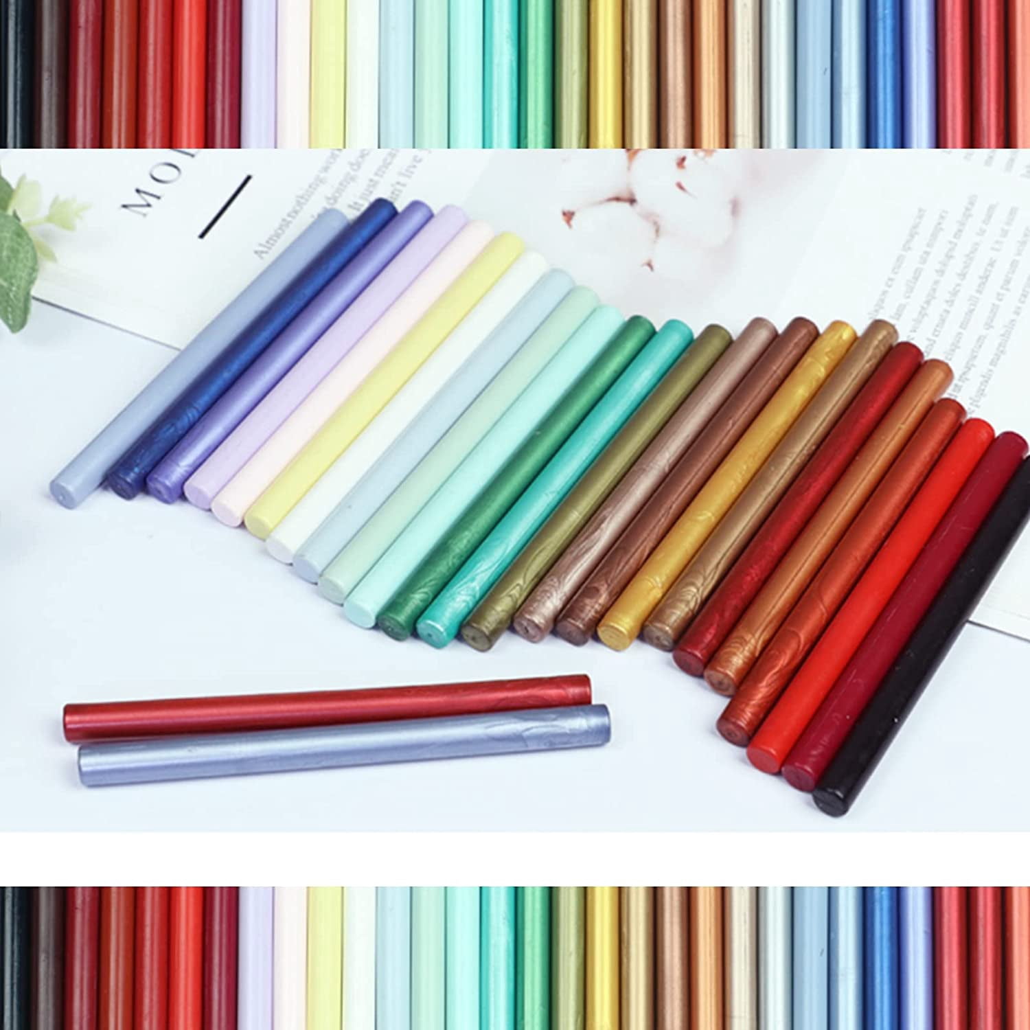 40 Pcs Glue Gun Sealing Wax Sticks for Wax Seal Stamp, Sealing Glue Gun Sealing Wax Sticks Mini Glue Stick, Great for Wedding Invitations,Christmas Gift