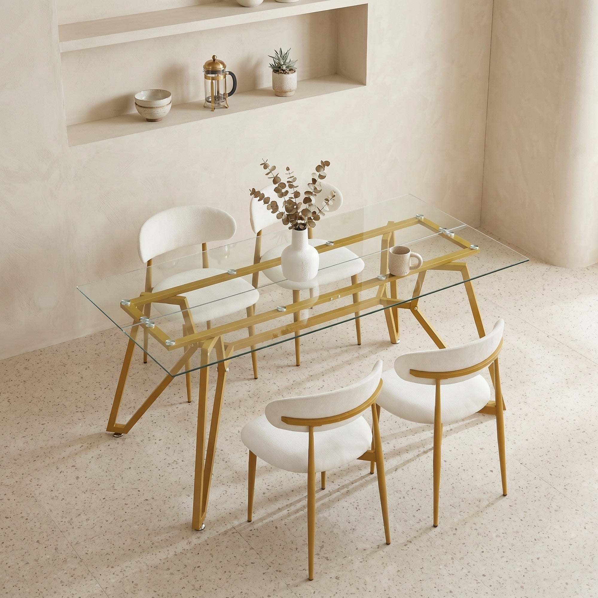 Sailvan Set of 2 Dining Chairs, Modern Farmhouse Kitchen Chairs with Soft Padding