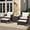 Beige, variant on Sobaniilo 5 Piece Patio Furniture Set,Outdoor PE Wicker Patio Chair Two with Ottoman Underneath, Wicker Lounge Chair with Side Table, Beige