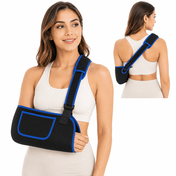 Arm Sling for Shoulder Injury Rotator Cuff Torn Wrist and Elbow Surgery Adjustable Padded Elbow Dislocation and Sprain Brace Shoulder Immobilizer for men&women Arm Support Straps for