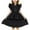 #090-Black, variant on hengsof Girls Flutter Sleeve Dress Toddler Elegant Ruffle Button Down Casual Dresses