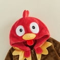 thumbnail image 6 of Cjfdfy Newborn Baby Turkey Costume Thanksgiving Hooded Fleece Jumpsuit Warm Infant Snowsuit For Halloween Cosplay Party,Turkey Romper,Zip Up Holiday Outfit, 6 of 9