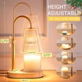 thumbnail image 4 of BEEPRINCESS Candle Warmer Lamp with 2/4/8H Timer & 4-Level Dimmer, Adjustable Height for Jar Candles, Amber, 2 GU10 Bulbs, 4 of 9