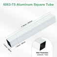 thumbnail image 3 of Tubo cuadrado de aluminio 6063 de 300 mm, 1 paquete, 38x38 mm de ancho exterior, 1 mm de grosor de pared, tubería de aluminio sin costura para construcción de marcos, 3 of 6