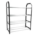 thumbnail image 4 of Mosiee Simple Shoe Rack Metal Shoe Shelf Footwear Rack Living Room Space Saving Organizer Stand Holder Black Shoe Shelf, 4 of 9
