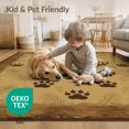 thumbnail image 4 of ODIKA 8'x10' Washable Area Rug Woodland Scattered Wildlife Tracks Forest Theme Timber Frame for Living Room, Under Sectional, Family , Durable, Non-Slip, 4 of 7