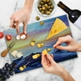 thumbnail image 4 of Beach Cutting Board, Dream Sky with Rainbow Colors in the Morning Seascape Fantasy Imaginary Planet Photo, Decorative Tempered Glass Cutting and Serving Board, Large Size, Blue Purple, by Ambesonne, 4 of 5