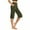 #Army Green, variant on Women's Comfortable Elastic Split Hem Yoga Fitness Pants,White,Size M