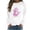 zb-White, variant on Hfnxid Women's Crewneck Sweatshirt Raglan Long Sleeve Breast Cance Pullover Tops 2026 Casual Hope Sweatshirts Tops